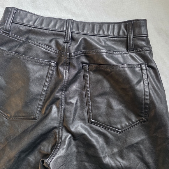 Abercrombie & Fitch Skinny high rise‎ black sz 29/8 curve love Vegan Leather Y2K - Picture 4 of 10
